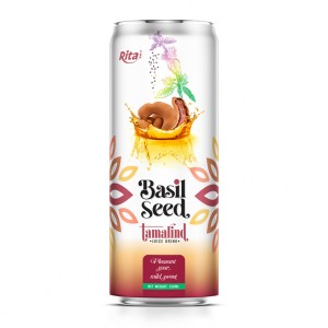 Basil Seed With Tamarind Flavor 330ml Can Rita Brand 