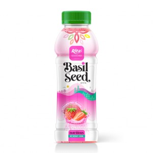 Basil Seed With Strawberry Flavor 330ml Pet Bottle Rita Brand  