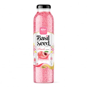 Rita Brand 300ml Glass Bottle Basil Seed With Peach Flavor