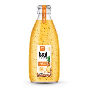 250ml Glass Bottle Basil Seed With Pineapple Flavor