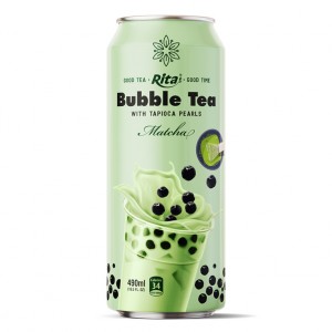 Supplier 490ml Can Bubble Tea Matcha Flavor