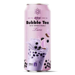 Wholesale 490ml Can Bubble Tea Taro Flavor 