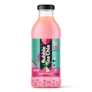 Wholesale Bubble Tea With Chia Seed Raspberry And Dragon Fruit 400ml