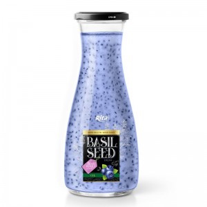 OEM Product Chia Seed With Blueberry Juice 290ml Glass Bottle