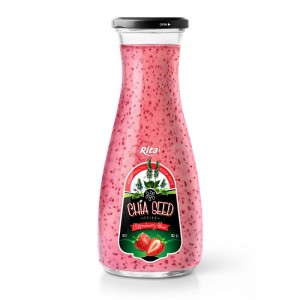 Rita Brand Chia Seed With Strawberry Juice 1000ml Glass Bottle 