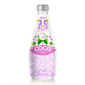 Coconut Water With Pulp  Mangosteen Flavor 290ml Glass Bottle