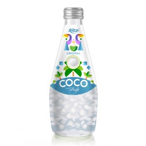 Coconut Water With Pulp Original Flavor 290ml Glass Bottle
