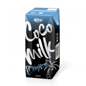 Coconut Milk Original Flavor 200ml Paper Box Can Rita Brand