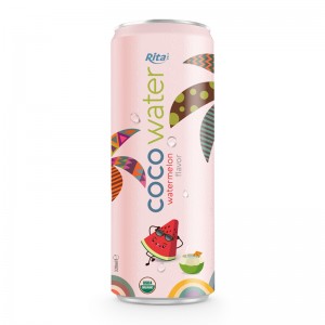 320ml Can Coconut Water With Watermelon Flavor Rita Brand  