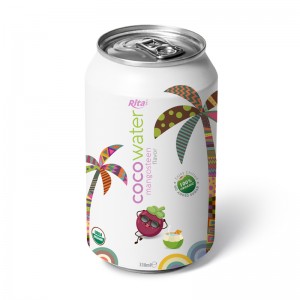 OEM Product Coconut Water With Mangosteen Flavor 330ml Can Rita Brand 