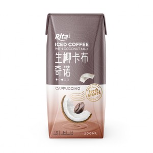 Iced Coffee With Coconut Milk Cappuccino Flavor 200ml Paper Box Rita Brand