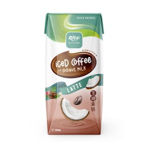200ml Paper Box Iced Coffee With Coconut Milk Latte Flavor Rita Brand 