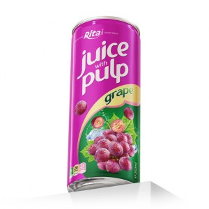  Rita Brand Grape Juice Drink With Pulp 250ml Slim Can 