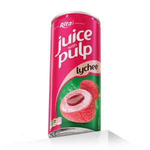  Rita Brand Lychee Juice Drink With Pulp 250ml Slim Can  