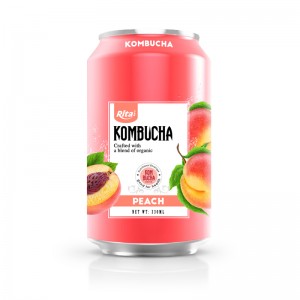 Suppliers  Kombucha Peach Flavor 330ml Can Rita Brand