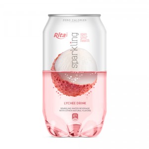 350ml Sparkling drink with lychee flavor