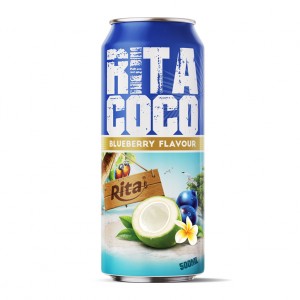 Rita Coco Water With Blueberry Flavor 500ml Can Rita Brand  