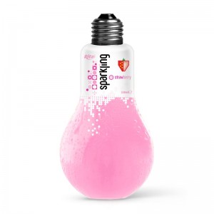 Strawberry Flavor Sparkling Drink 330ml Bulb Bottle Rita Brand