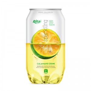 Calamansi Flavor Sparkling Drink  350ml Alu Can - OEM Product 