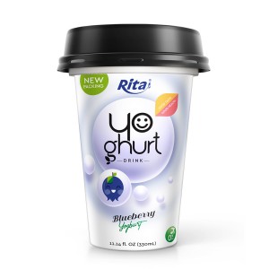 Rita Brand Yogurt Drink With Blueberry Flavor 330ml PP Cup 