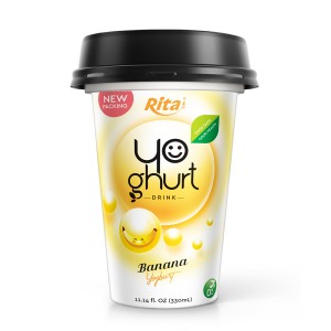 Rita Brand Yogurt Drink With Banana Flavor 330ml PP Cup 