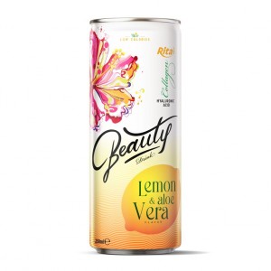 OEM Beauty Collagen Drink With Aloe And Lemon 250ml Can