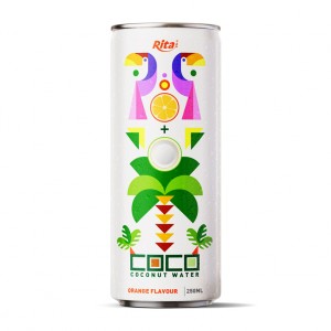 Coconut Water With Orange Flavor 250ml Slim Can