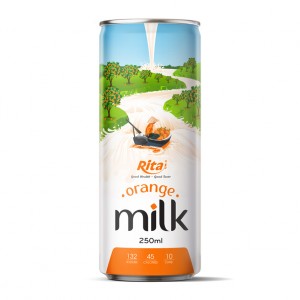 OEM Orange Milk Drink 250ml Slim Can