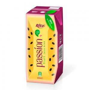 200ml Paper Box Passion Fruit Juice From Vietnamese Beverage Company