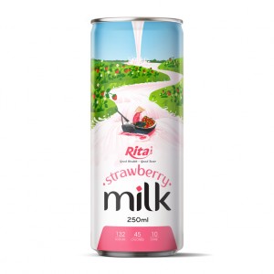 OEM Strawberry Milk Drink 250ml Slim Can  