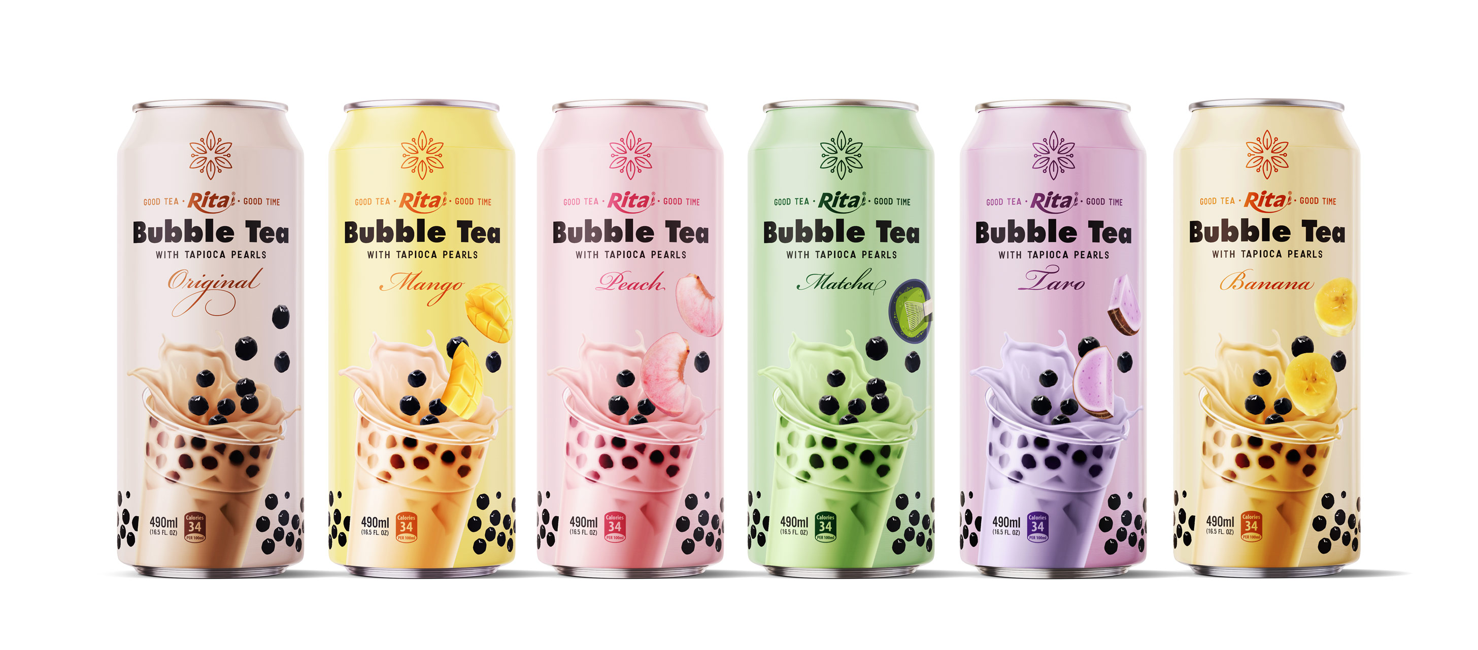 3D can 490ml Bubble tea NEW 2