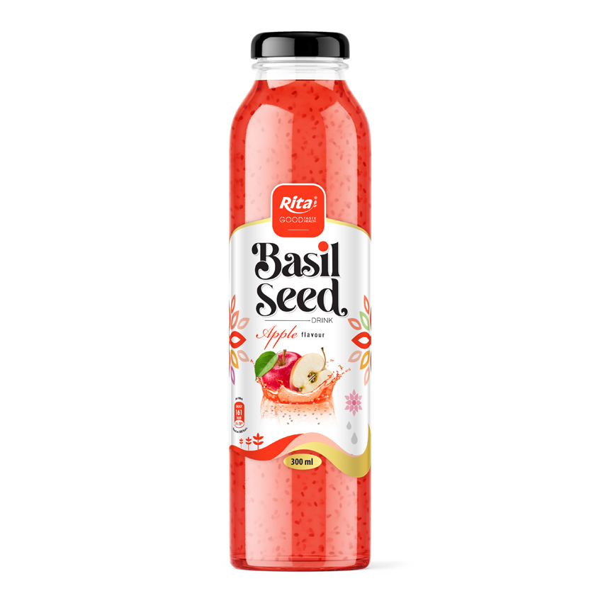 Rita Brand 300ml Glass Bottle Basil Seed With Apple Flavor RITA