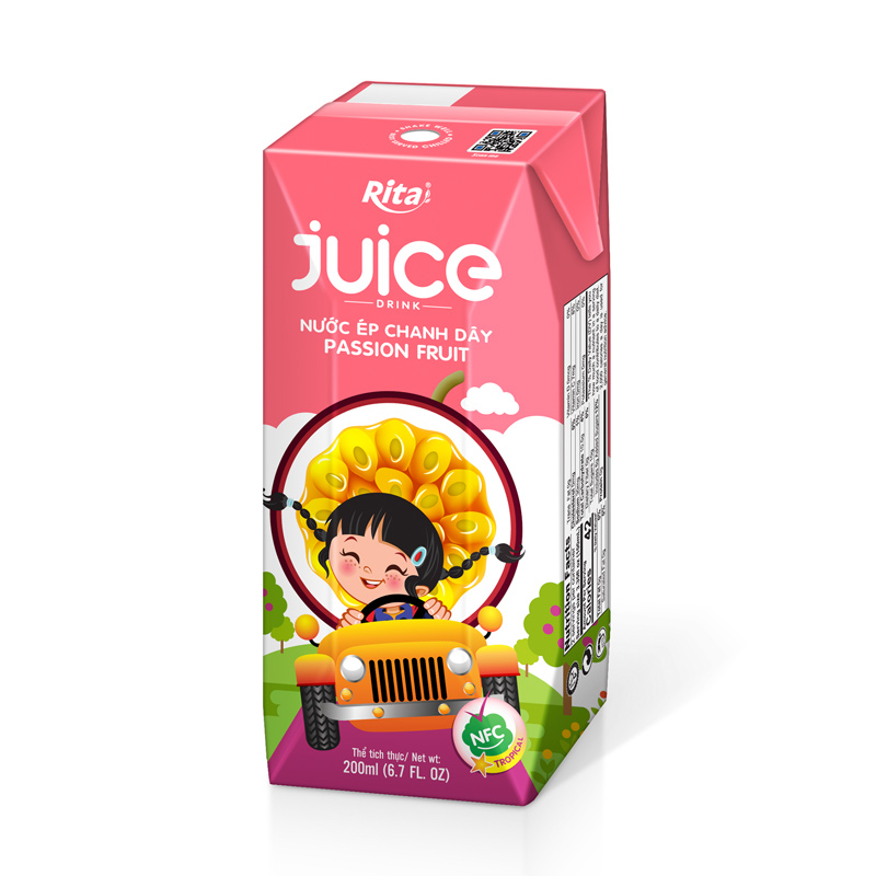 passion juice 200ml paper box