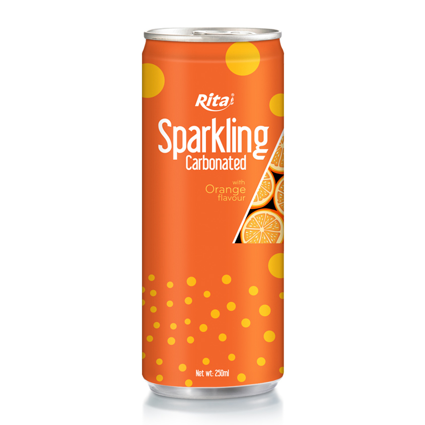 Sparkling Carbonated 250ml can orange