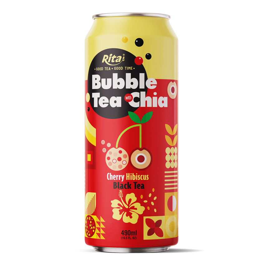 Bubble Tea with Chia Cherry 490ml Copy