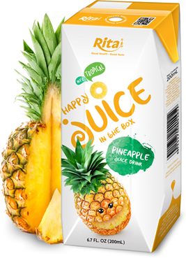 fresh juice pineapple in paper box 200ml