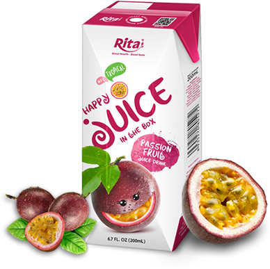 fresh juice passion fruit in paper box 200ml