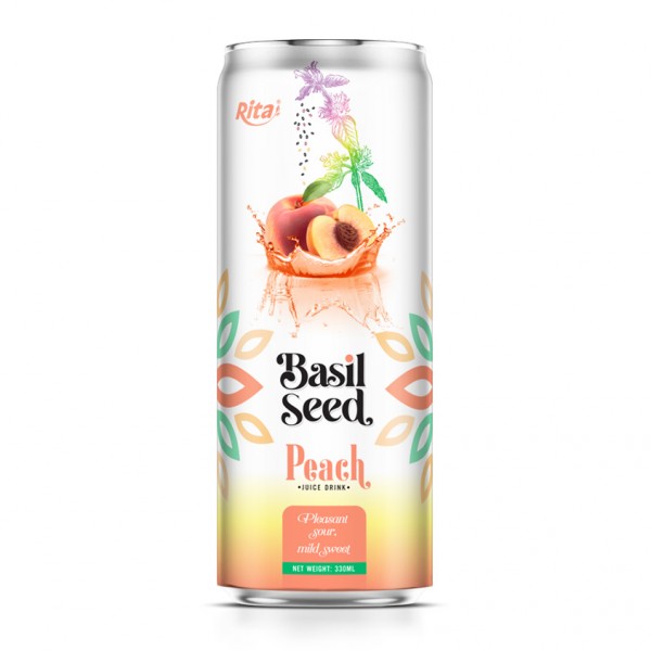 330ml-can_Basil-seed_Peach-juice