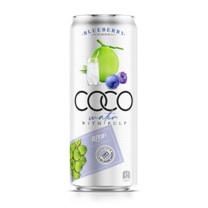 330ml Canned Coconut Water with Blueberry Flavor