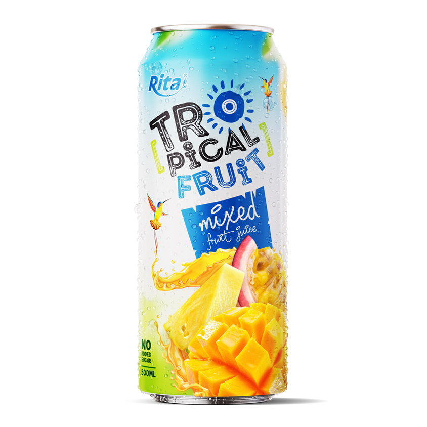 500ml Canned Tropical Mixed Fruit Juice Drink RITA Beverage