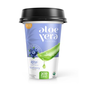 OEM Natural Aloe Vera With Blueberry Juice 330ml PP Cup 