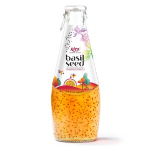 Basil Seed With Passion Fruit Flavor 290ml Glass Bottle  
