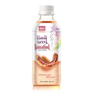 Supplier Tamarind Juice Drink With Basil Seed 350ml Bottle 