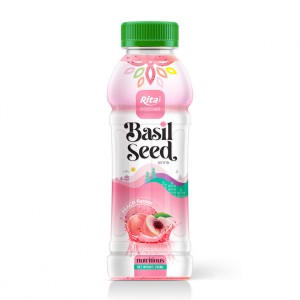 Basil Seed With Peach Flavor 330ml Pet Bottle Rita Brand 