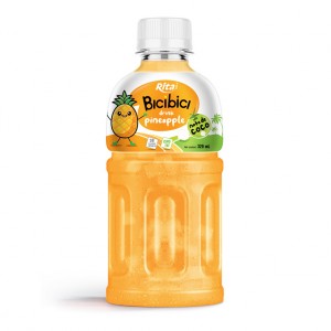 Bici Bici Drink Pineapple Juice With Nata De Coco Pet Bottle 320ml
