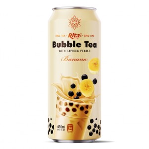 Supplier 490ml Can Bubble Tea Banana Flavor
