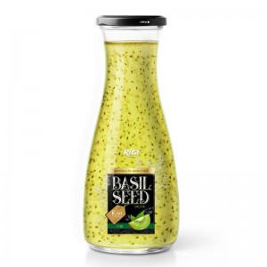 OEM Product Chia Seed With Kiwi Juice 290ml Glass Bottle 