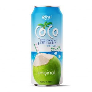 Coconut Water With Pulp Original Flavor 500ml Can