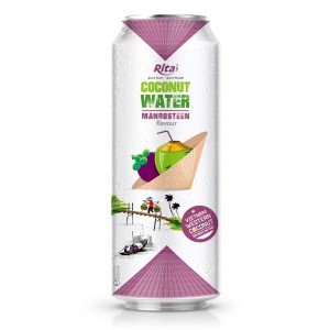 OEM  Coconut Water With Mangosteen Flavor 500ml Can Rita Brand