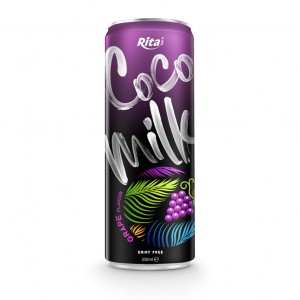 OEM Coconut Milk Grape Flavor 330ml Alu Can 
